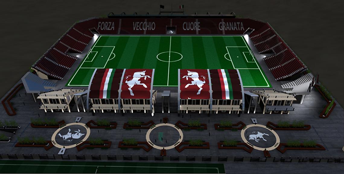 CALCIO. Posata la prima pietra al Filadelfia, stadio granata pronto fra un anno