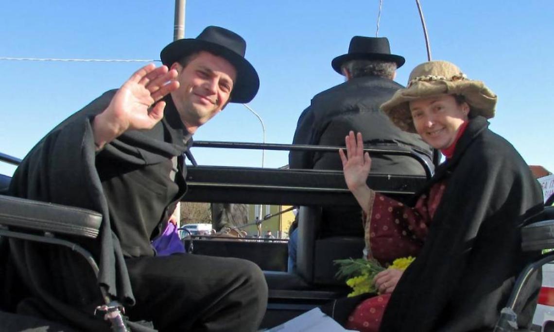Andrea Gobat e Bianca Doglio sono Munater e la Munatera al Carnevale di Busano