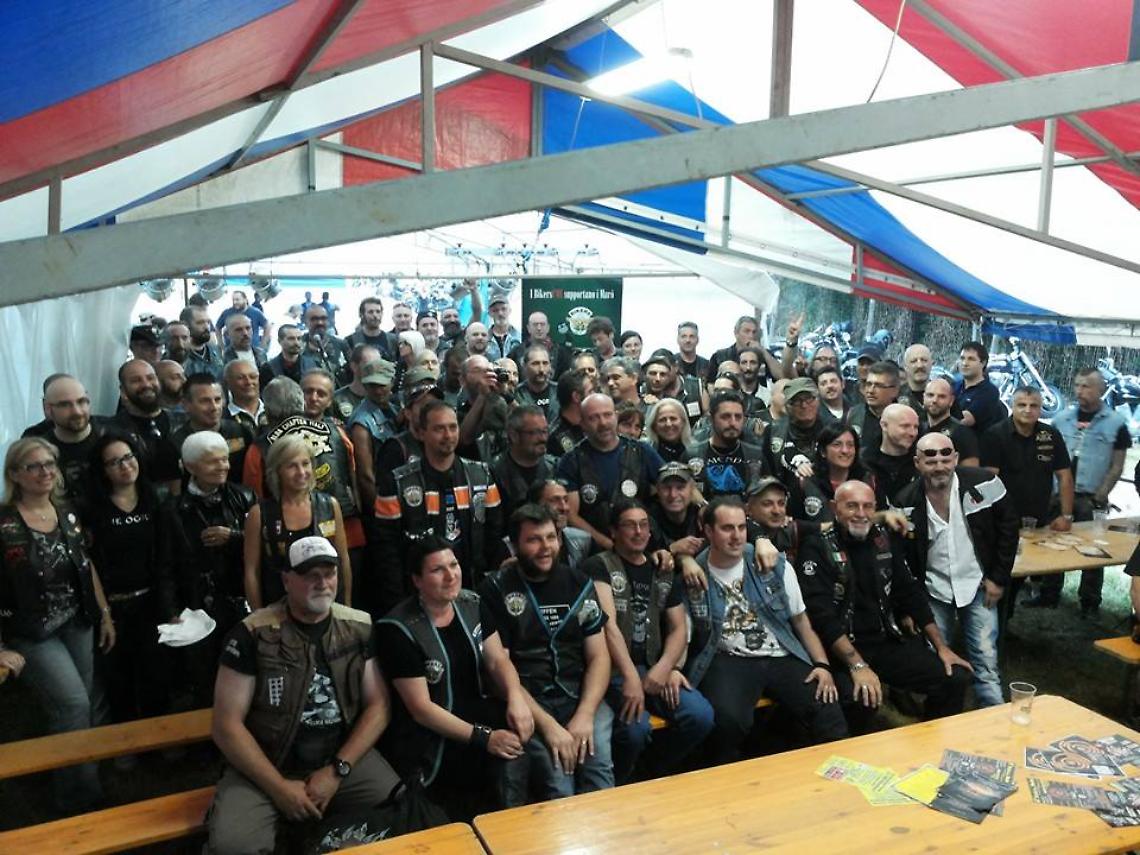 AGLIE'. Motoclub Alieno con i Marò