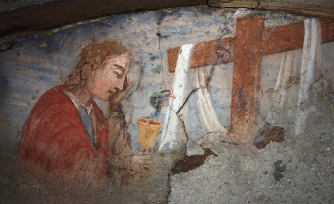 NOMAGLIO. Si reaustarano i piloni votivi nel paese che diede i natali al pittore del Santo Graal