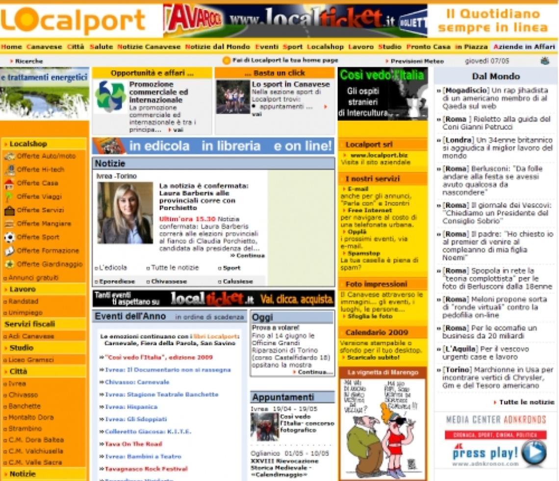 IVREA.  Giornalismo in crisi. Chiude www.localport.it