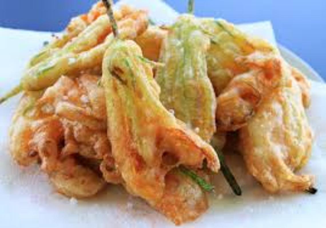 Fiori di zucchina in pastella