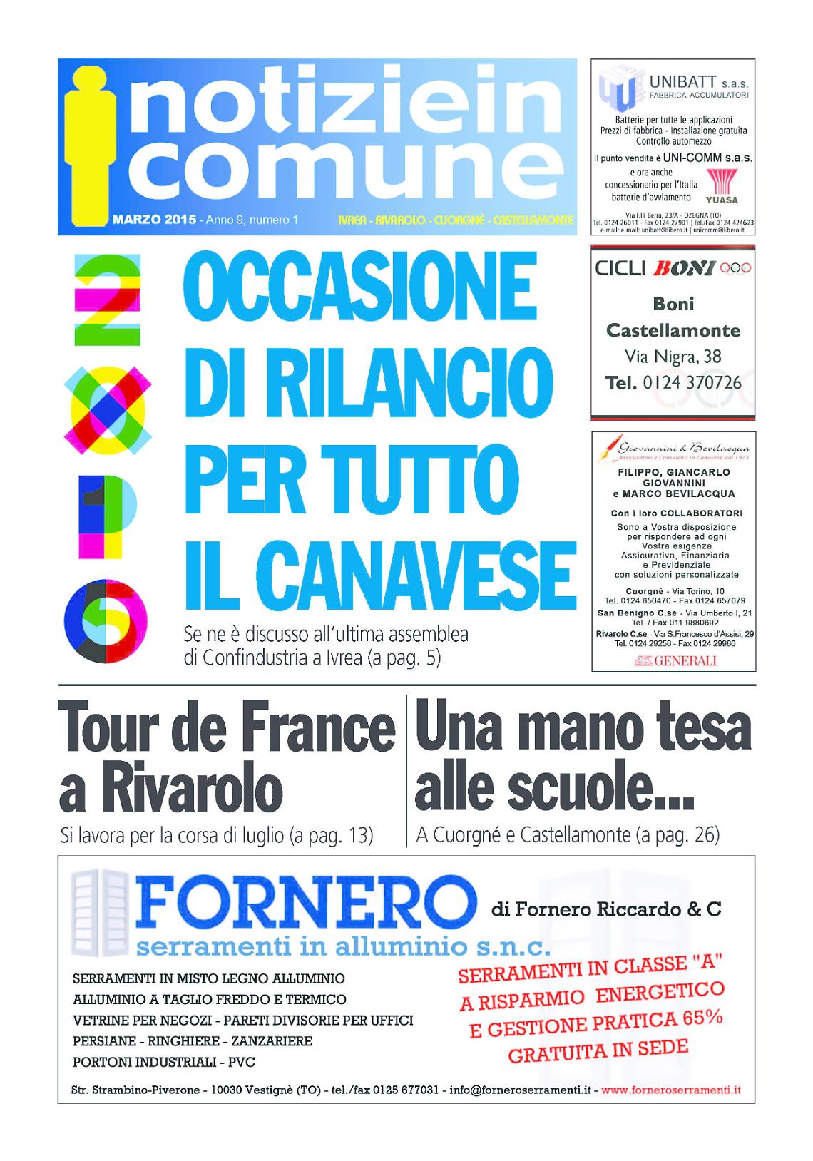 Notizie in Comune Ivrea-Rivarolo-Cuorgnè-Castellamonte