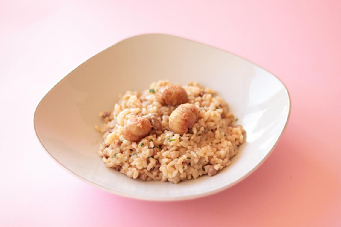 RISOTTO ALLE CASTAGNE con il VORBER PINOT BIANCO DOG