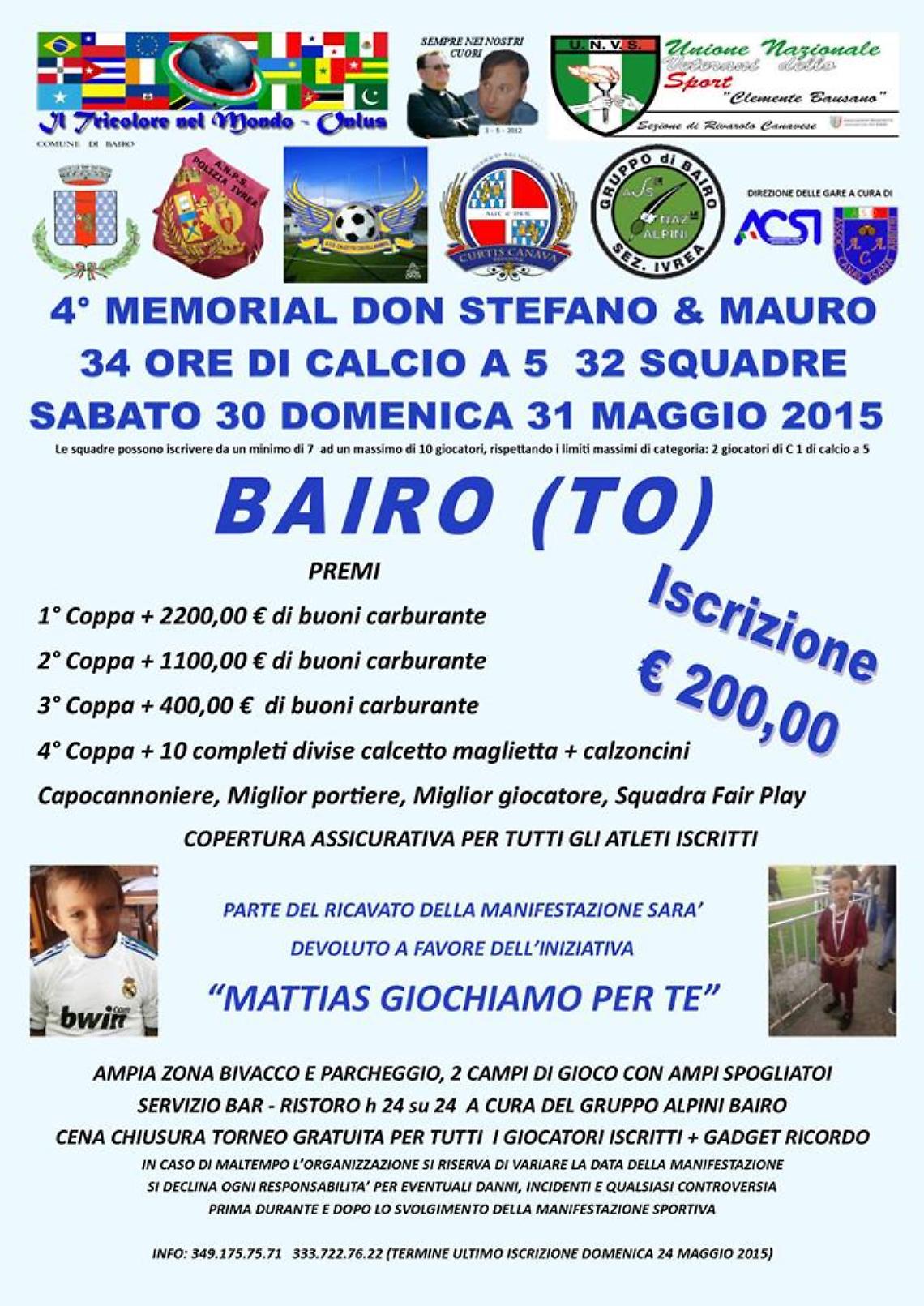 BAIRO. Un fegato nuovo per Mattias...