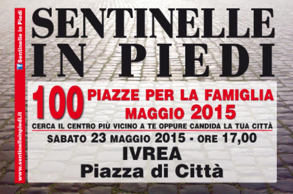 IVREA. Sentinelle in piedi sabato 23 maggio in piazza di città