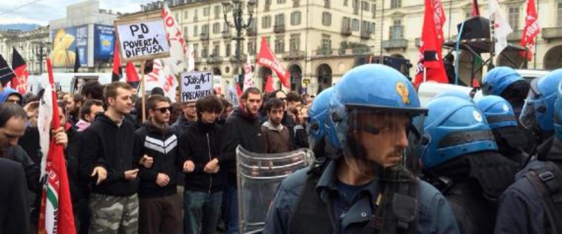 TORINO. Al via corteo del Primo Maggio