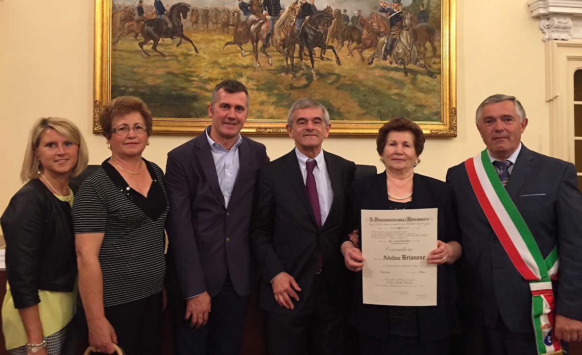 TORRE. Adelina Brianese &egrave; Cavaliere della Repubblica Italiana