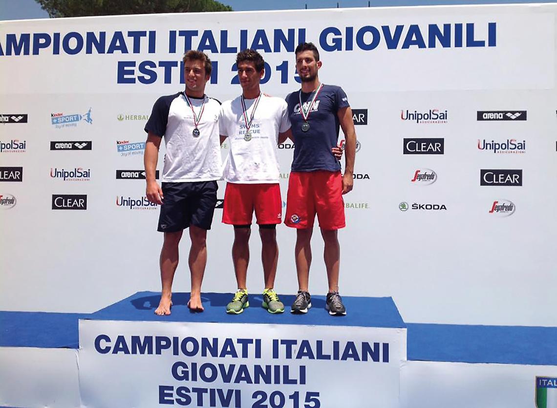 SALVAMENTO. Colorato medaglia d'oro agli Italiani Estivi