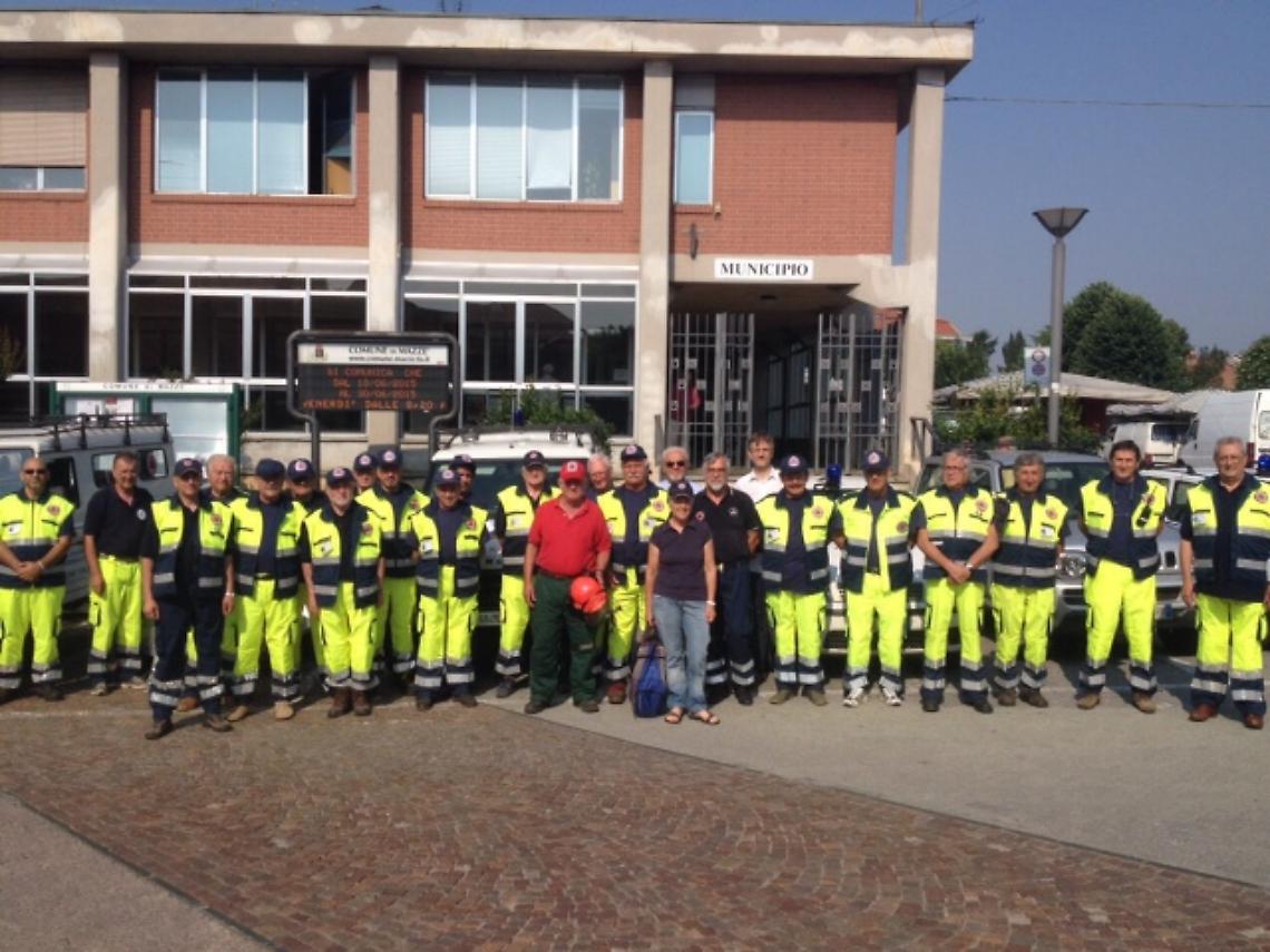 MAZZE'. La protezione civile mostra i muscoli