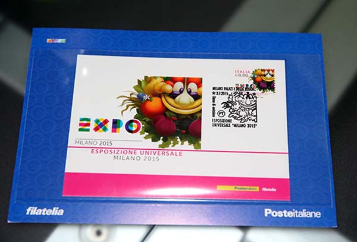 MILANO. Un francobollo con food per celebrare l'Expo