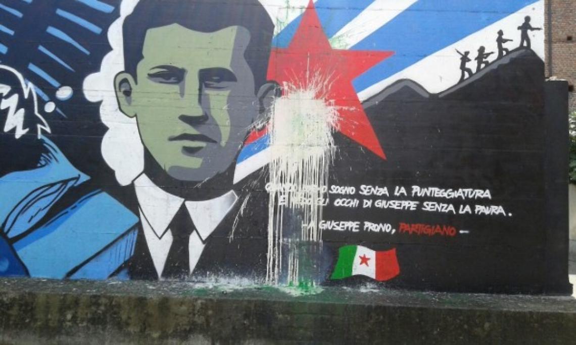 MONTANARO. Sfregi al murale. Borra: "Atti infami"