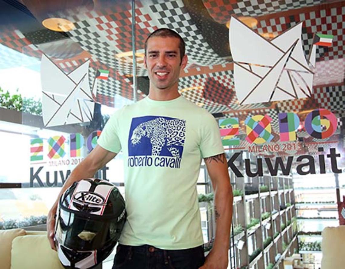 MILANO. Il campione di motociclismo Marco Melandri in visita all'Expo