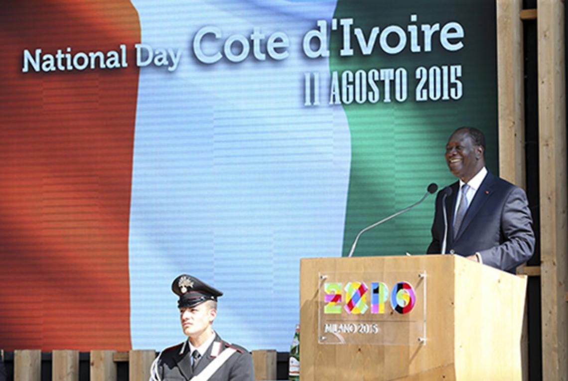 Expo 2015, il Presidente della Repubblica Ouattara alle celebrazioni del National Day della Costa d’Avorio