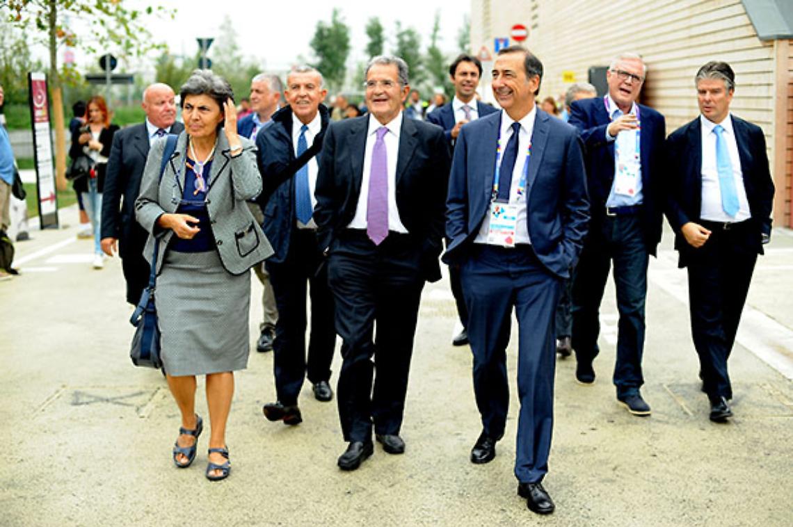 MILANO. Romano Prodi in visita a Expo 2015