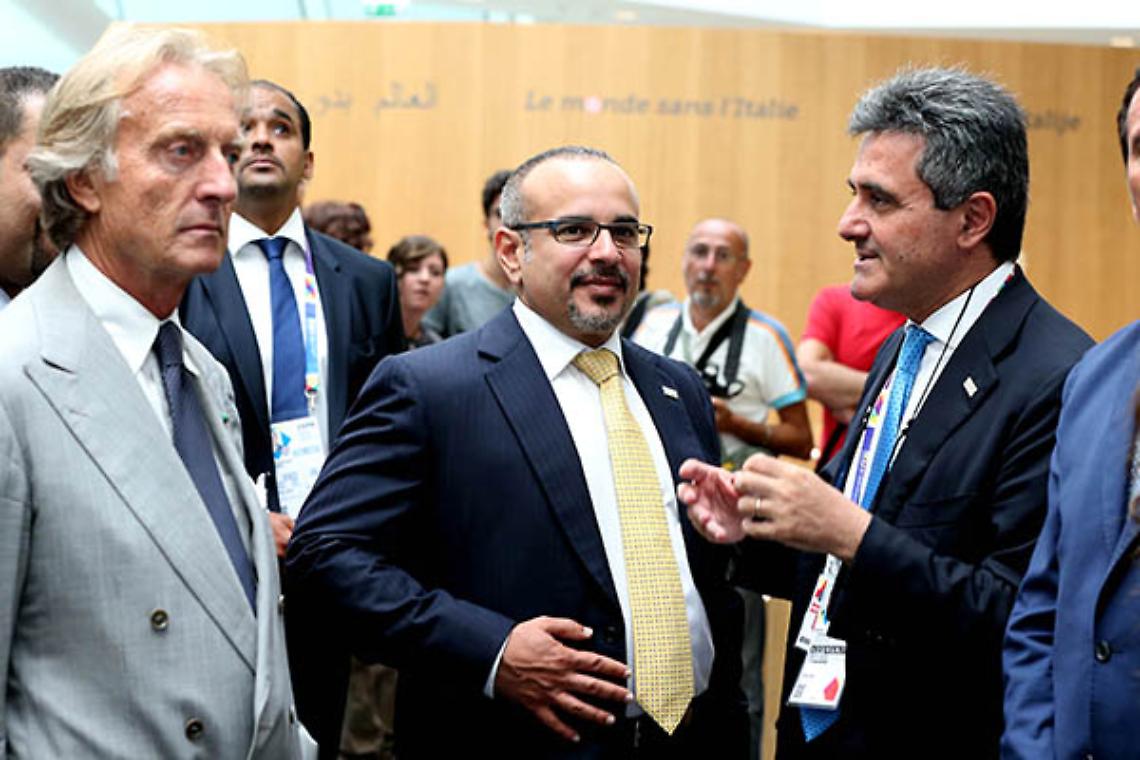 MILANO. Il principe ereditario Salman Bin Hamad Al-Khalifa a Expo