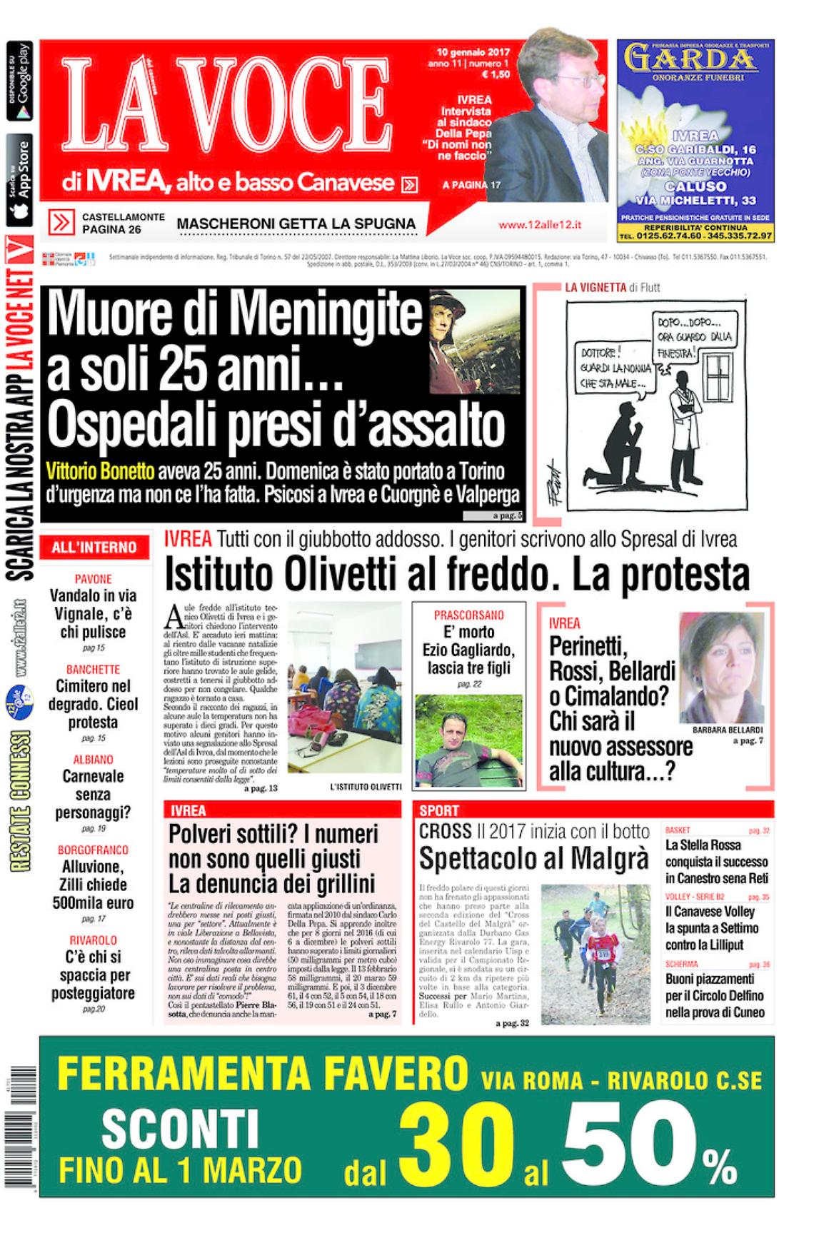 La Voce, edizione Ivrea (10/01/2017)