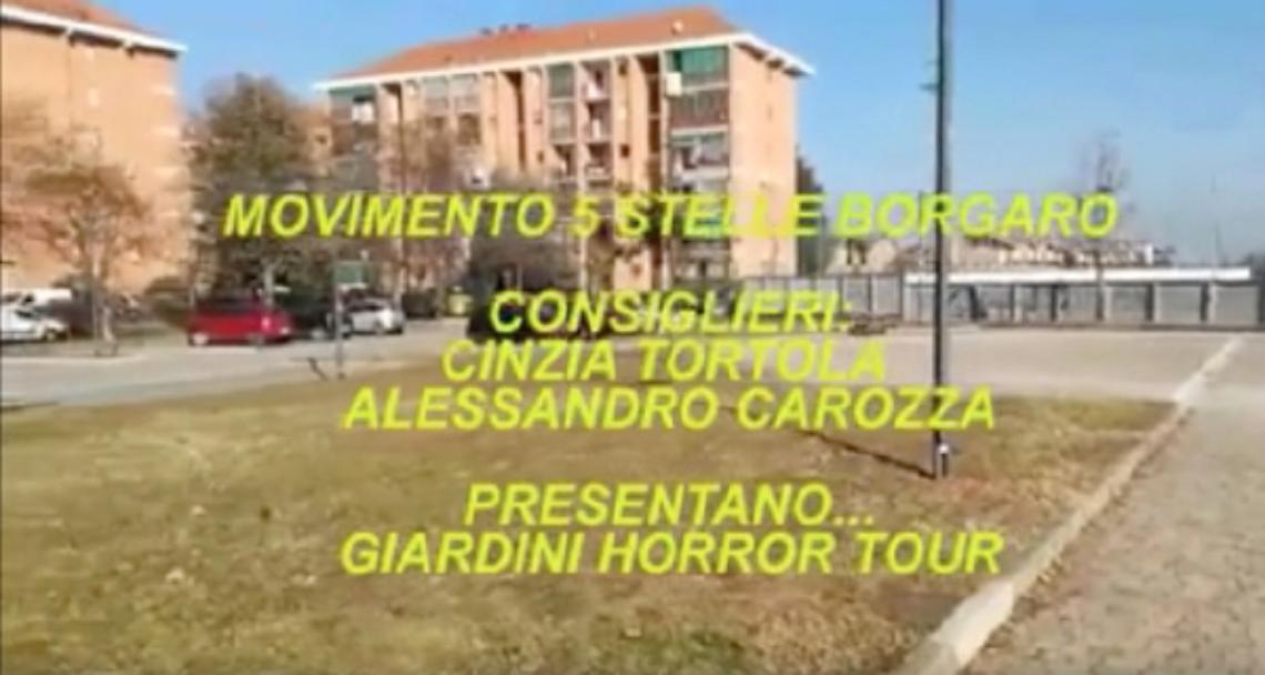 BORGARO. “Giardini horror tour...” Il video diventa virale