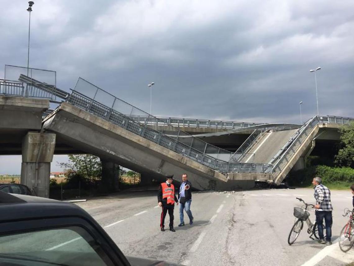 CUNEO. Cavalcavia crollò su auto dei Carabinieri, otto avvisi di garanzia