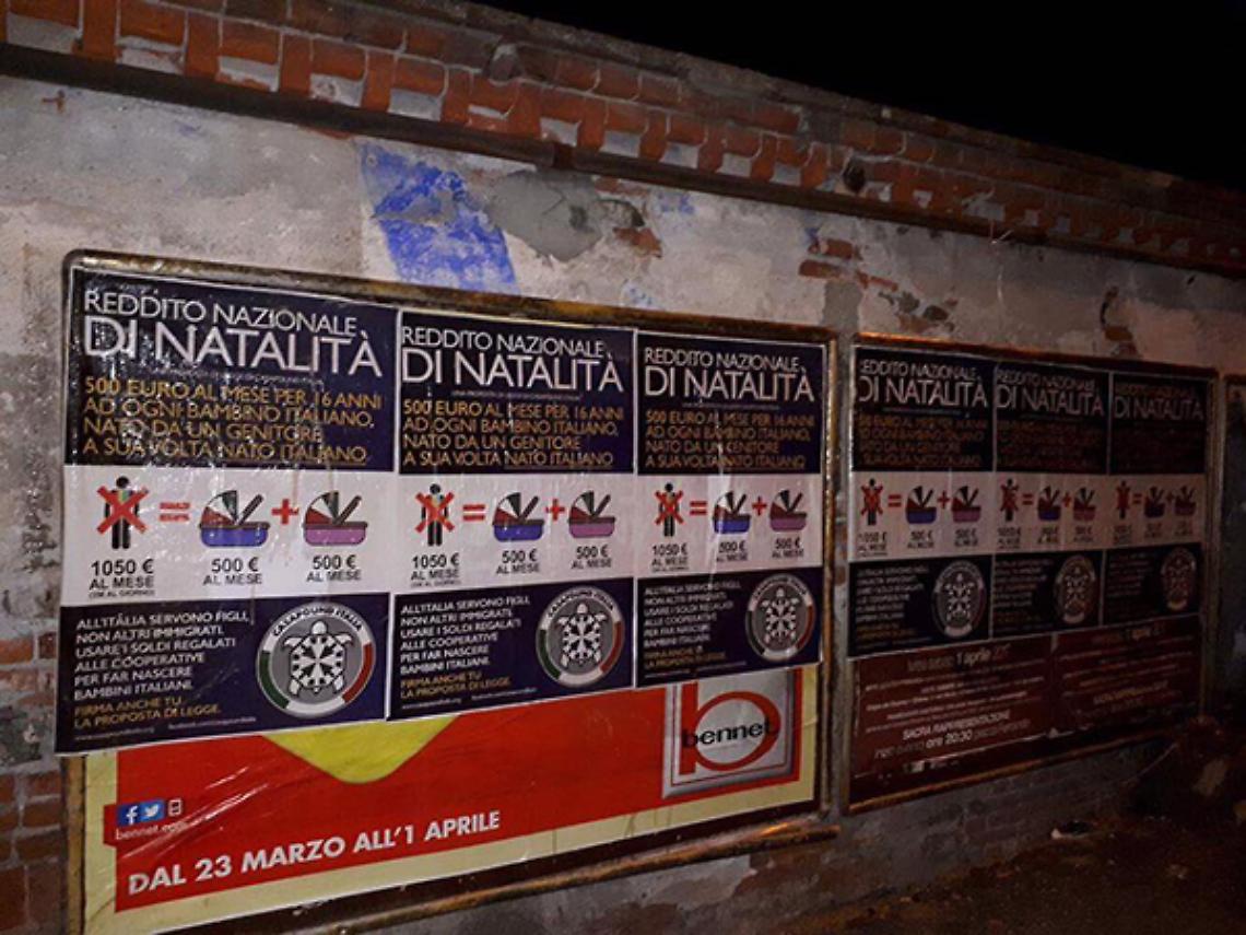 VENARIA. Migliaia di affissi da parte di CasaPound