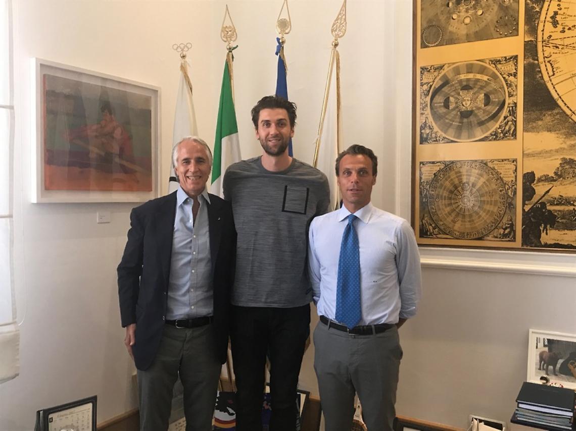 BASKET. Bargnani ricevuti a Palazzo H dal presidente del CONI Malagò