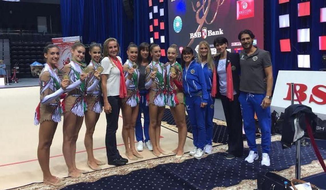 GINNASTICA RITMICA. Medaglia d'oro per la Nazionale nella World Challenge Cup