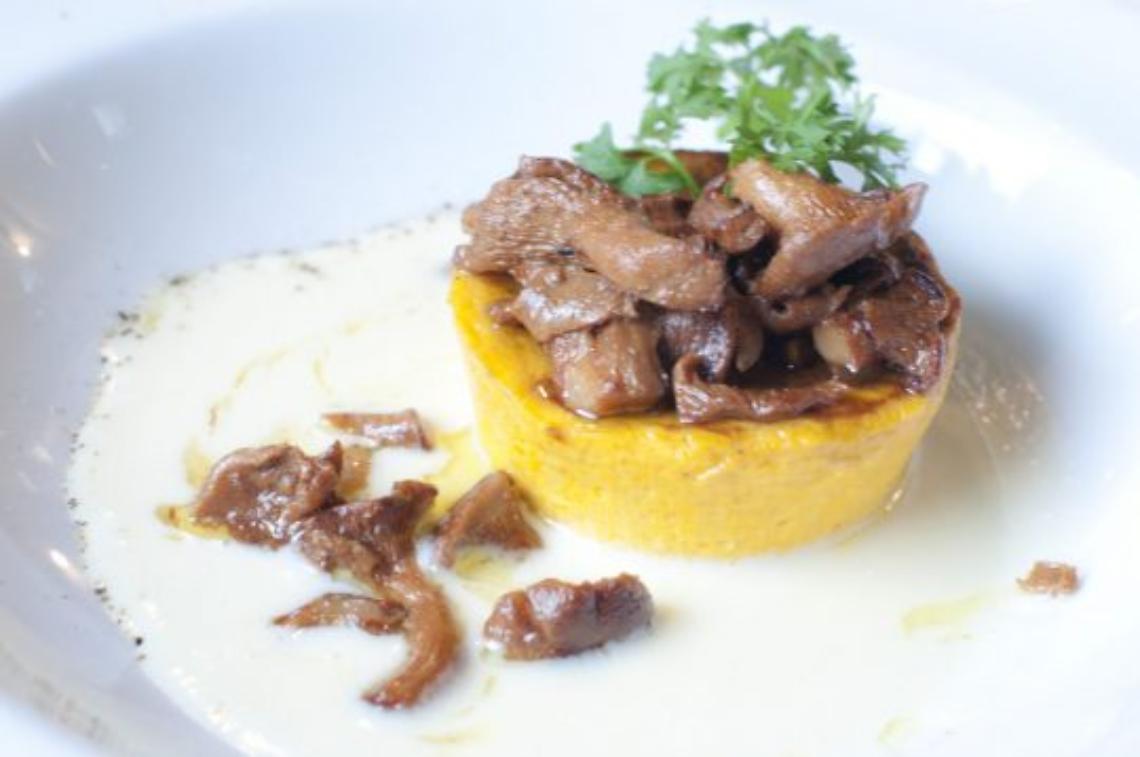 Flan di Funghi Porcini con crema al Parmigiano