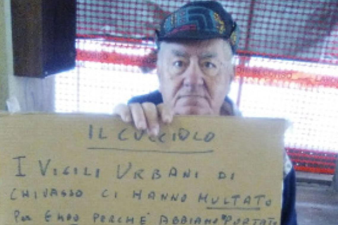 CHIVASSO. Multato perchè si siede in via Torino