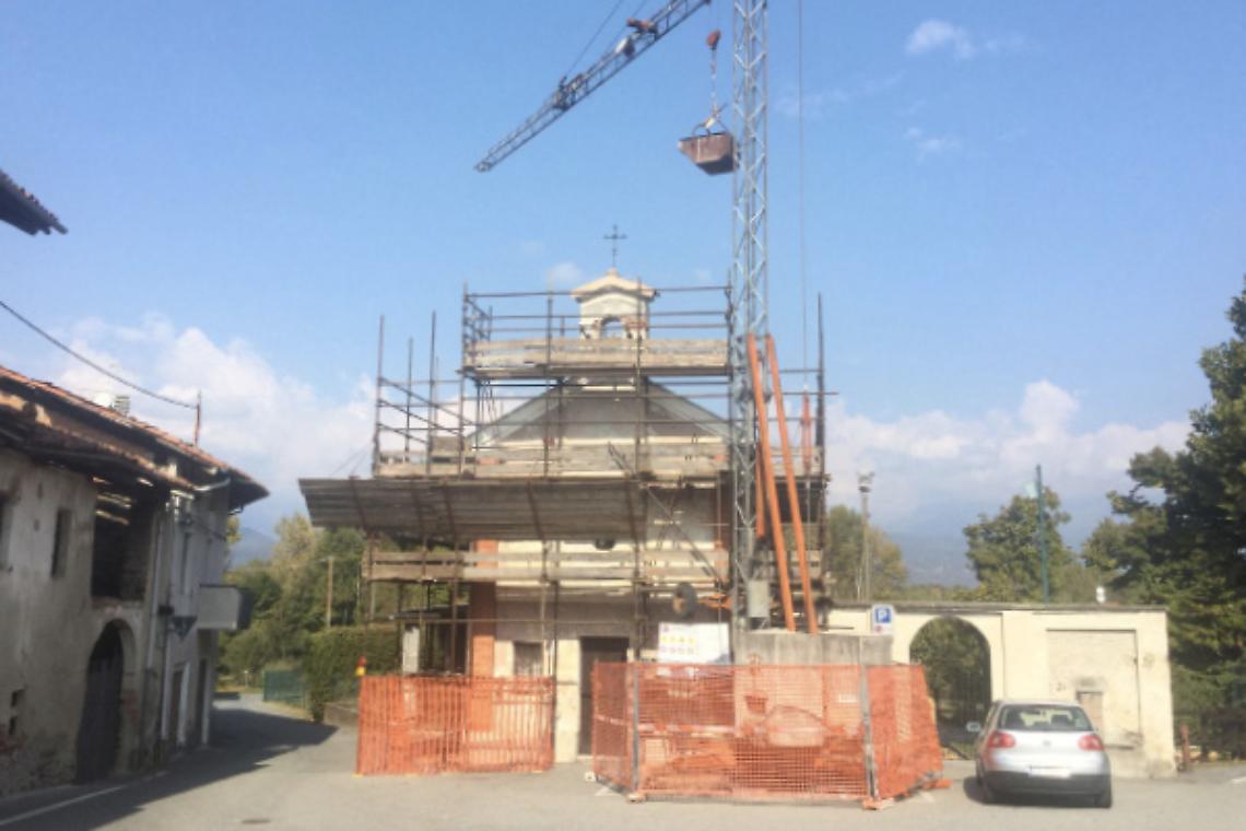 PEROSA. Restauri alla chiesa dei nipoti di La Fayette