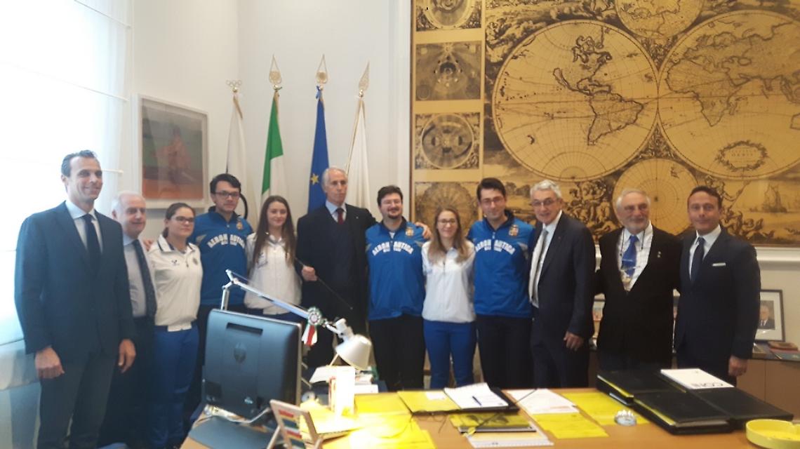 TIRO CON L'ARCO. I campioni mondiali azzurri ricevuti al Foro Italico