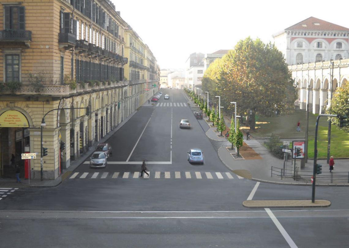 TORINO. Parte il restyling di via Nizza con 3,5 km di ciclopista