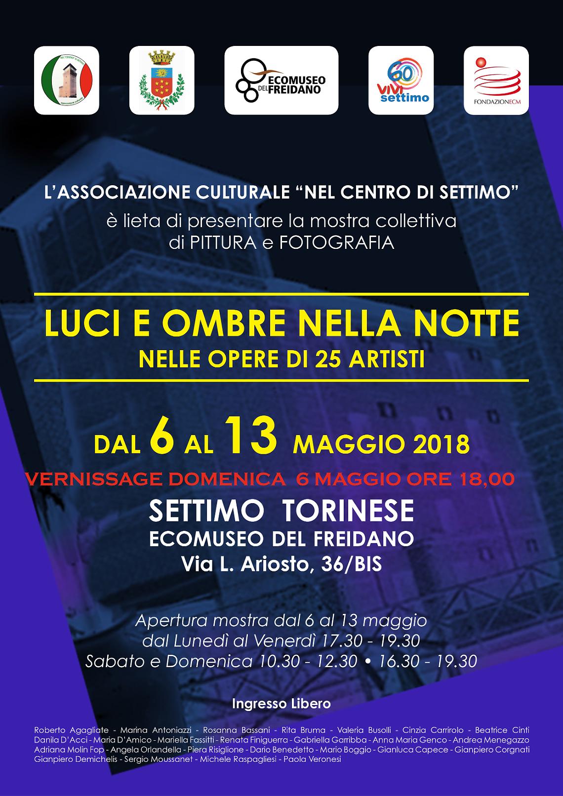 SETTIMO TORINESE. Mostra all'Ecomuseo "Luci e Ombre nella notte"
