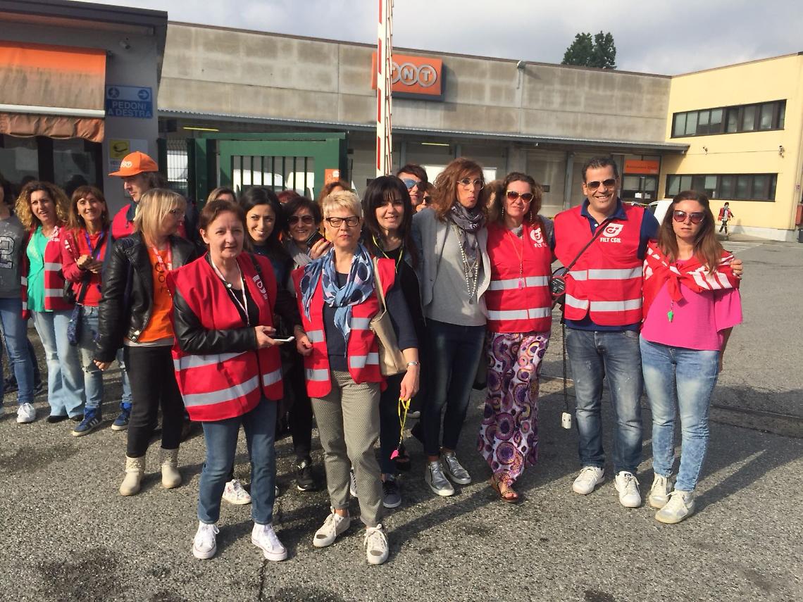 SETTIMO TORINESE. E' in corso il presidio dei lavoratori FedEx Tnt
