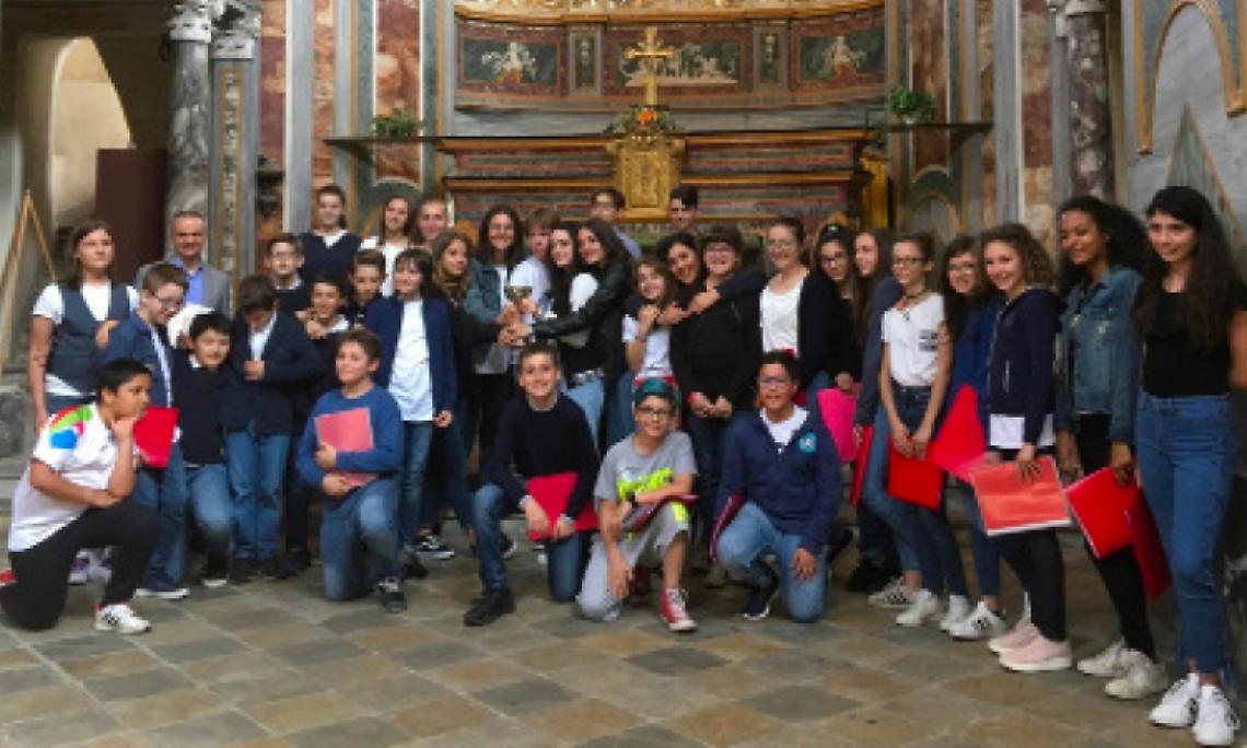 SAN GIORGIO. Podio per il coro delle voci bianche