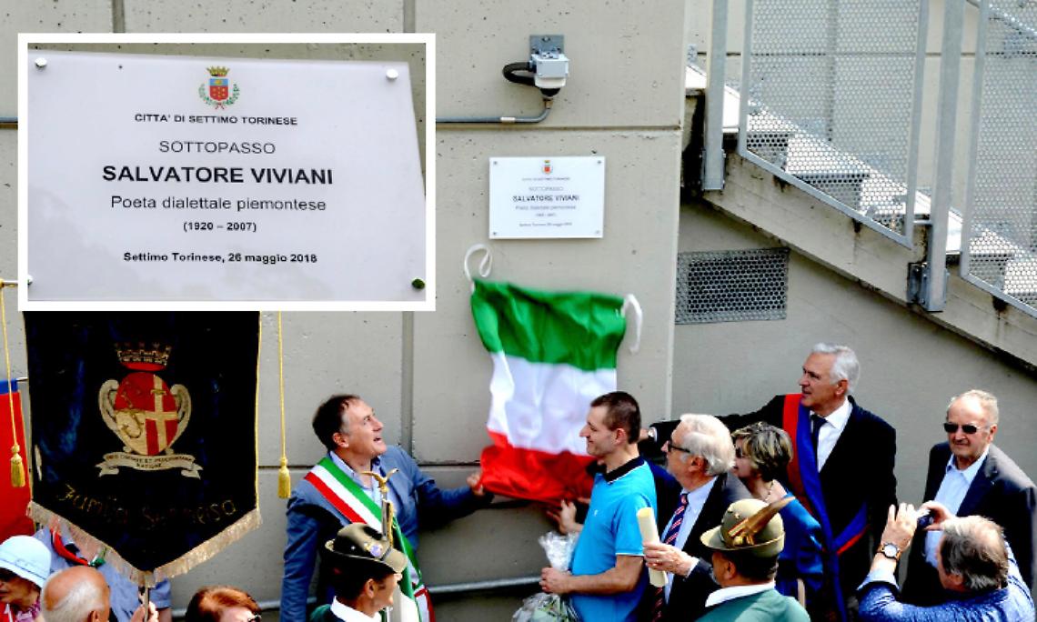 SETTIMO. L’Anioc chiede di correggere  la targa del sottopasso intitolata  a Salvatore Viviani: “Manca il titolo di Cavaliere della Repubblica”
