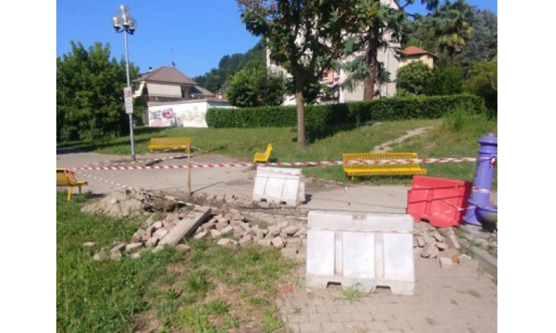 SAN MAURO. Lavori in corso ai parchi di via Costituzione e via Trieste