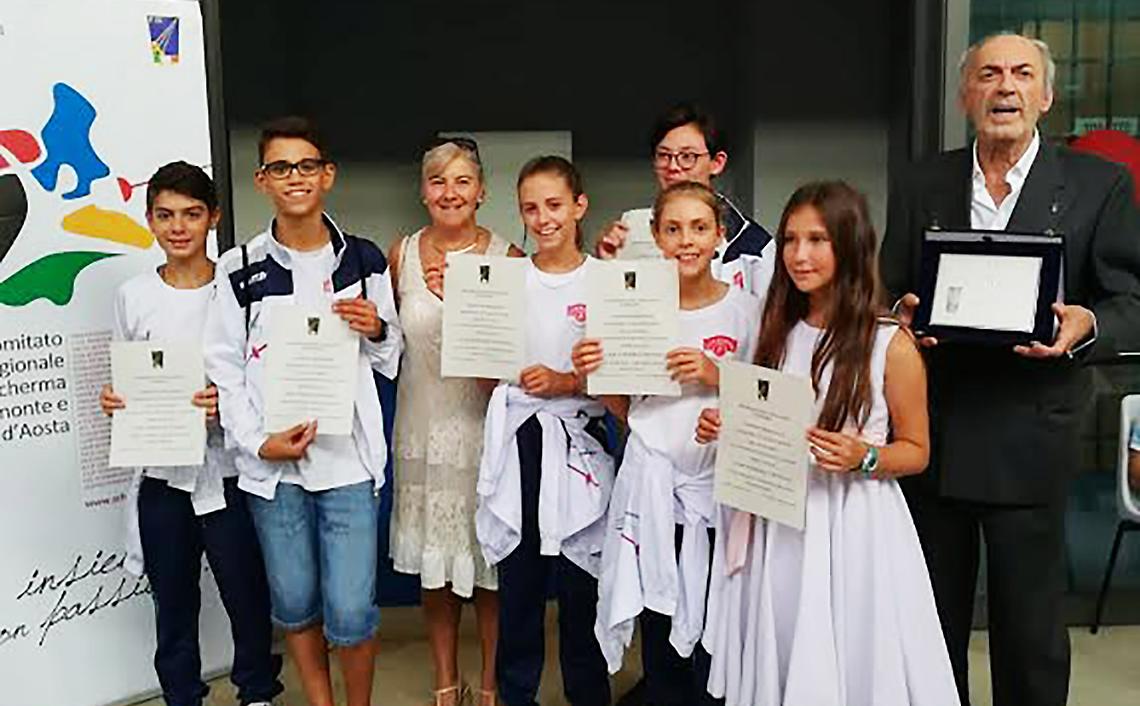 SCHERMA. A Brucco del Club Scherma Chivasso il Distintivo d’Onore