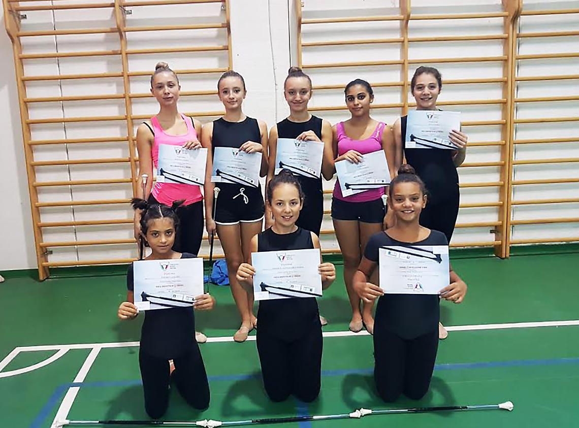 TWIRLING. Esame superato dalle bravissime atlete del Borgo Nuovo Twirling