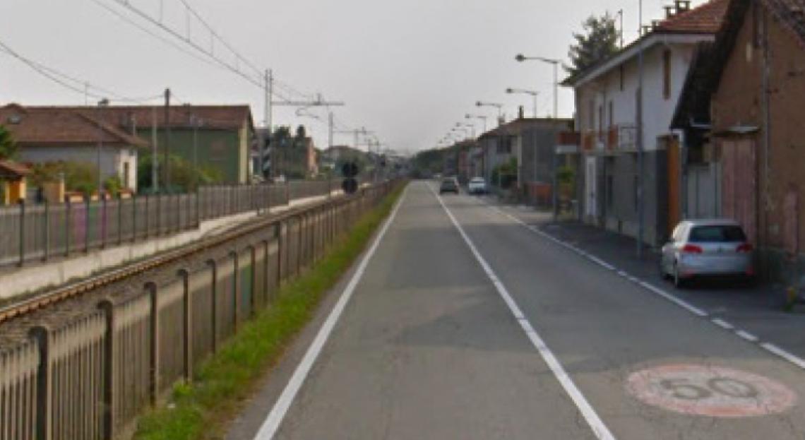 VOLPIANO. Marciapiede in via San Benigno (a metà)