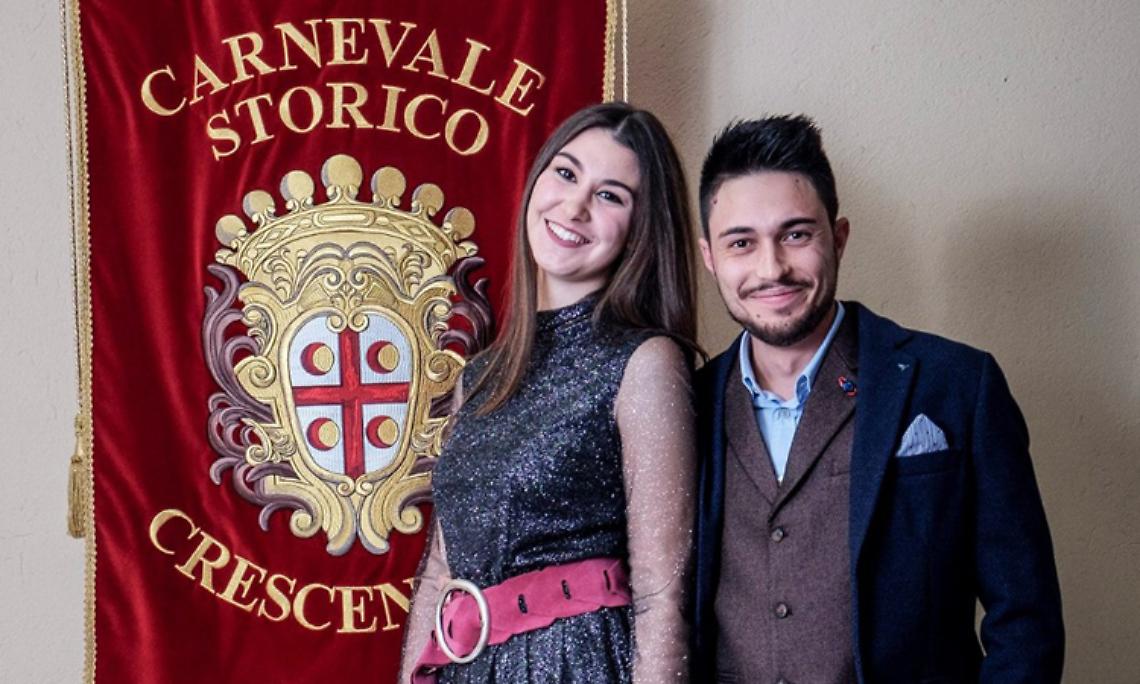 CRESCENTINO. Carnevale: sono Arianna ed Edoardo la Papetta e il Conte Tizzoni del 2019