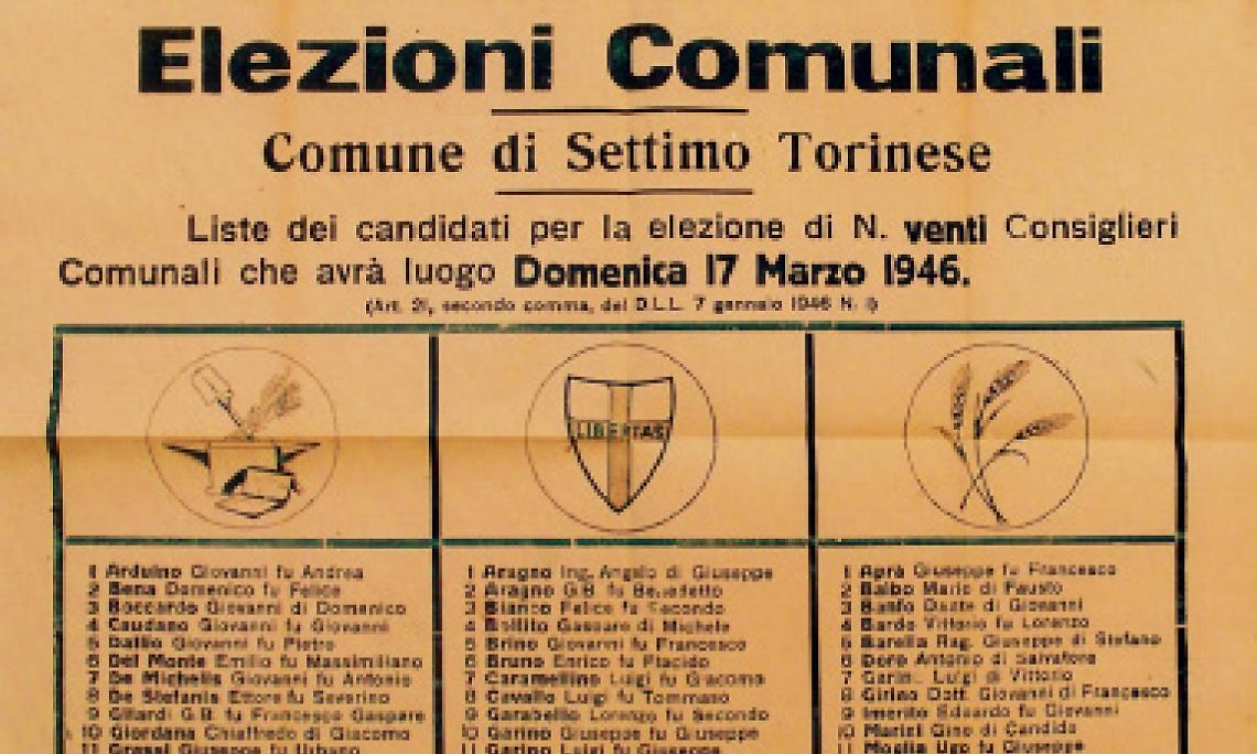 SETTIMO. 1946: al voto per la prima volta dopo la guerra