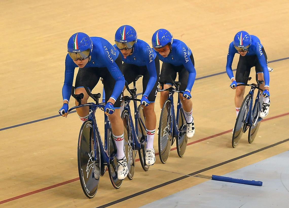CICLISMO SU PISTA. Le azzurre nell’inseguimento su pista battono in finale la Gran Bretagna