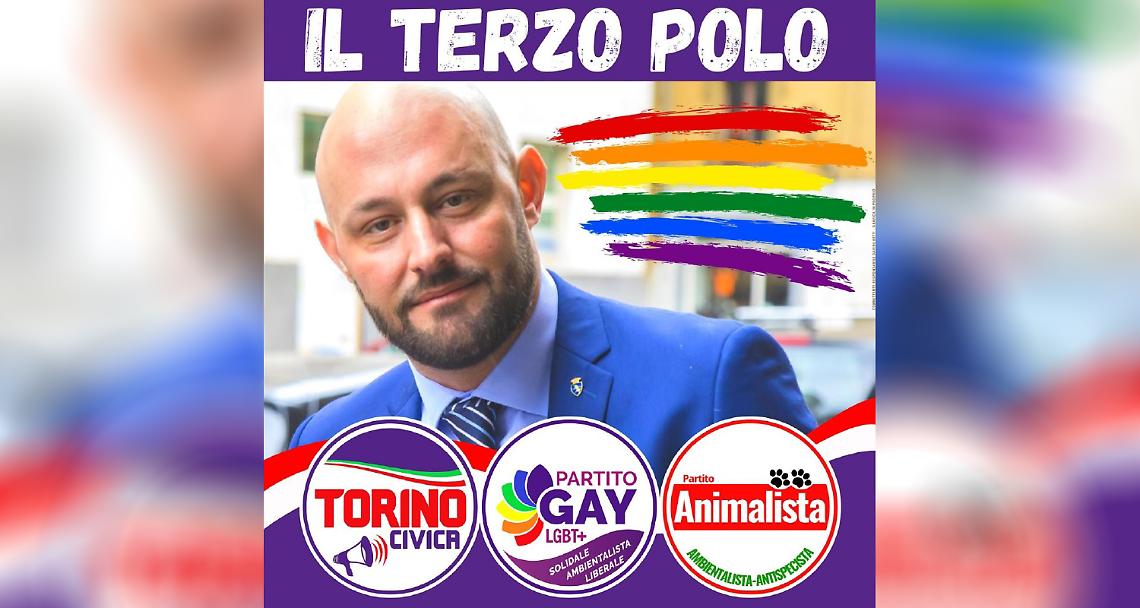 PARELLA. Davide Betti candidato sindaco  a Torino per il Partito Gay