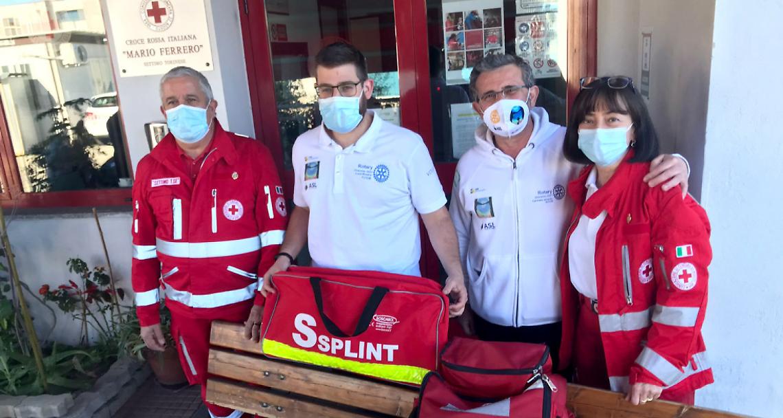 SETTIMO TORINESE. Lo zaino “sanitario” della CRI per Con-Tatto