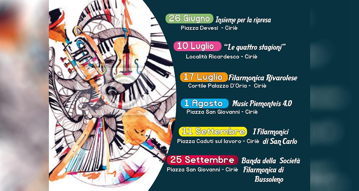 Cirié Music Festival: continuano gli eventi di "E...state a Cirié 2021"