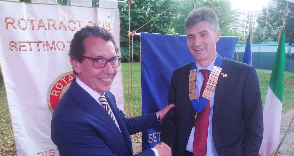 SETTIMO TORINESE. Rotary Club, Ellena consegna la presidenza a Elvio Bertone