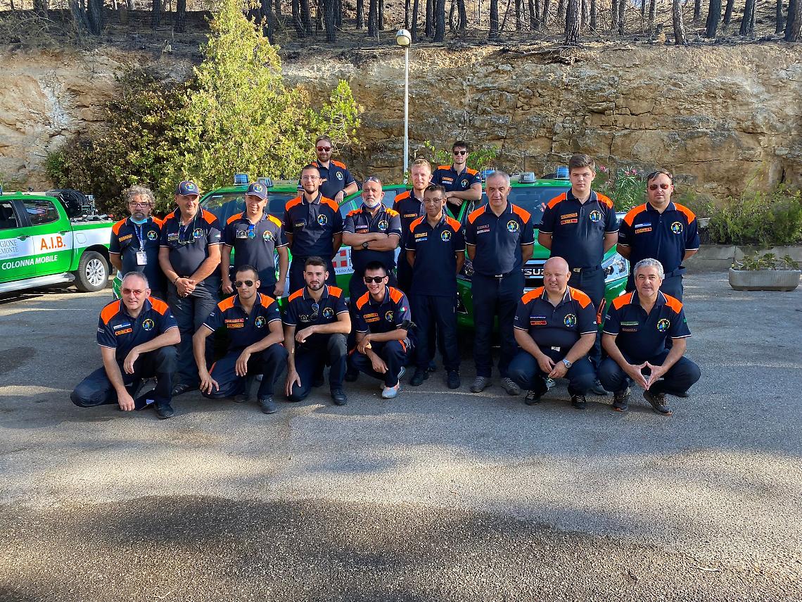 PIVERONE. L'AIB in Sicilia con due volontari per l'emergenza incendi