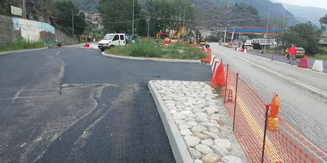 SPARONE. Iniziate le fasi finali della costruzione della rotonda di Sparone sulla Sp 460