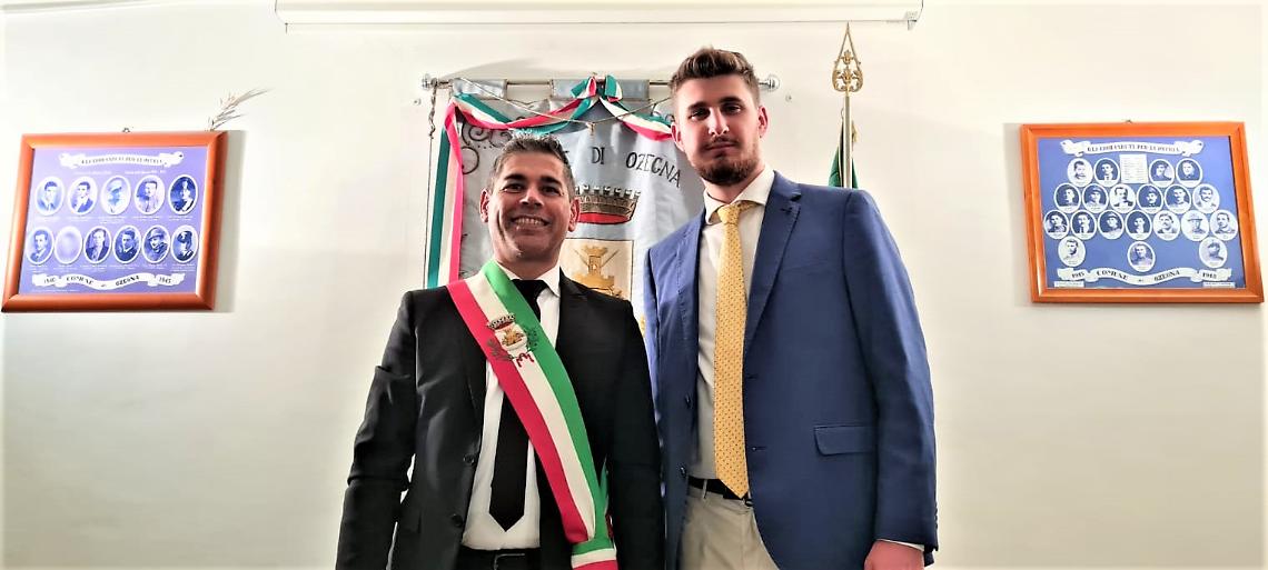 Il sindaco Sergio Bartoli con il vicesindaco Federico Pozzo