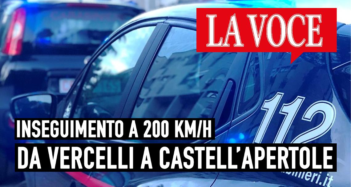 LIVORNO FERRARIS. Inseguito nella notte dai carabinieri ai 200 da Vercelli a Castell’Apertole